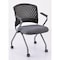 Officesource Perch Collection Nesting Chair with Arms and Casters, Titanium Frame OSSN6953FBK - alternate 2